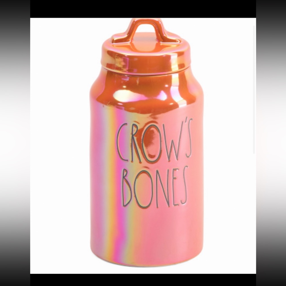 Rae Dunn Halloween Crows Bones Canister NIB